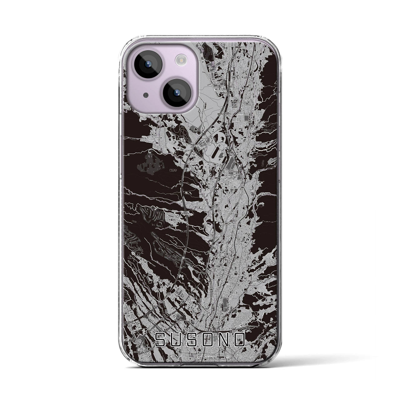 【裾野(静岡県)】地図柄iPhoneケース(クリアタイプ)