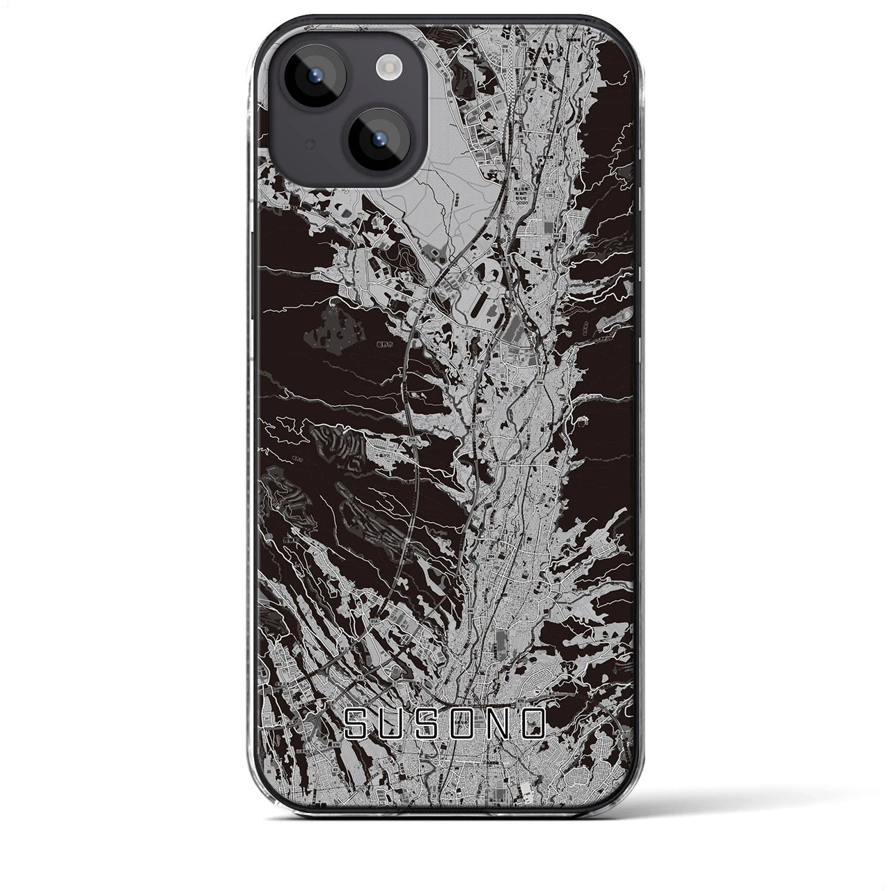 【裾野(静岡県)】地図柄iPhoneケース(クリアタイプ)