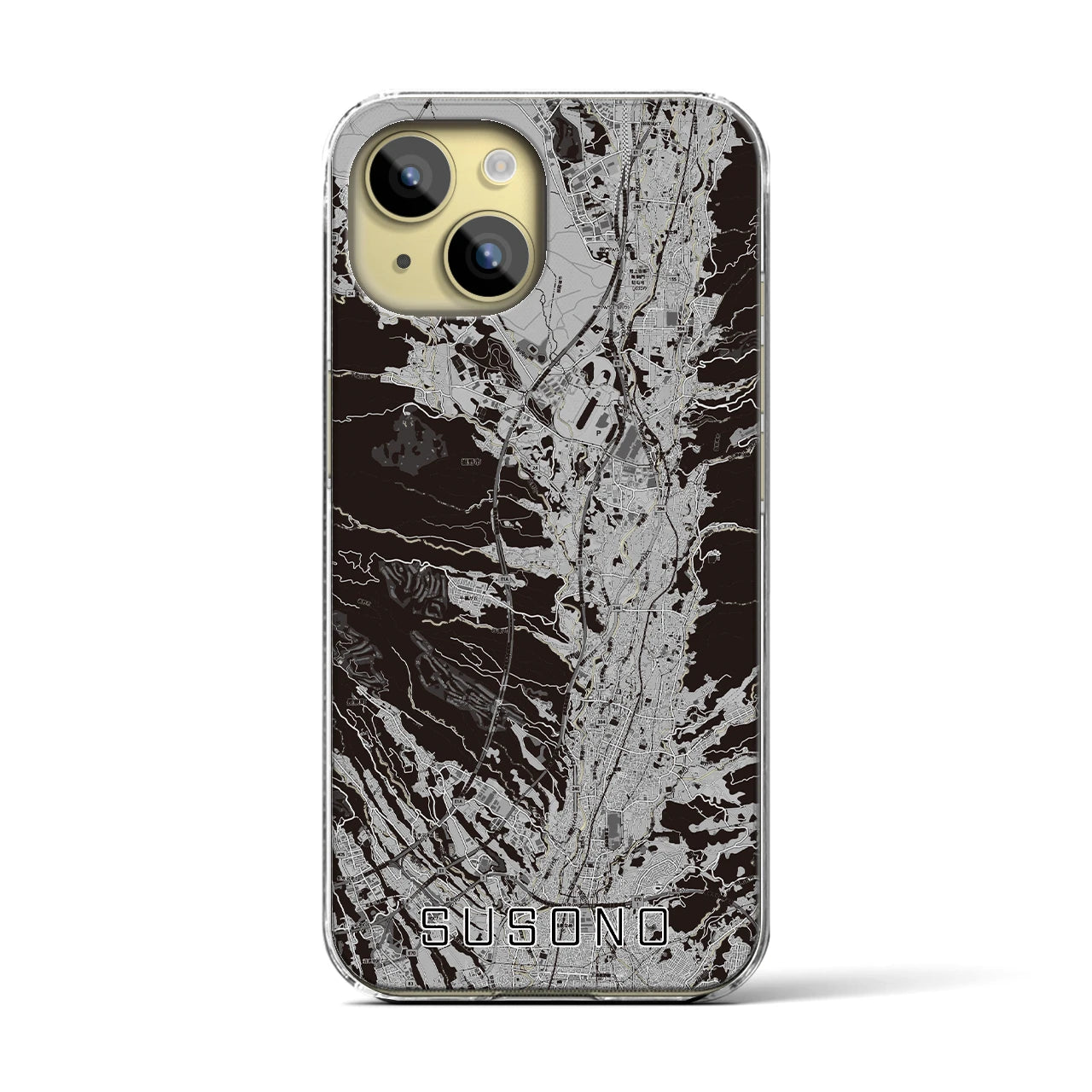 【裾野(静岡県)】地図柄iPhoneケース(クリアタイプ)