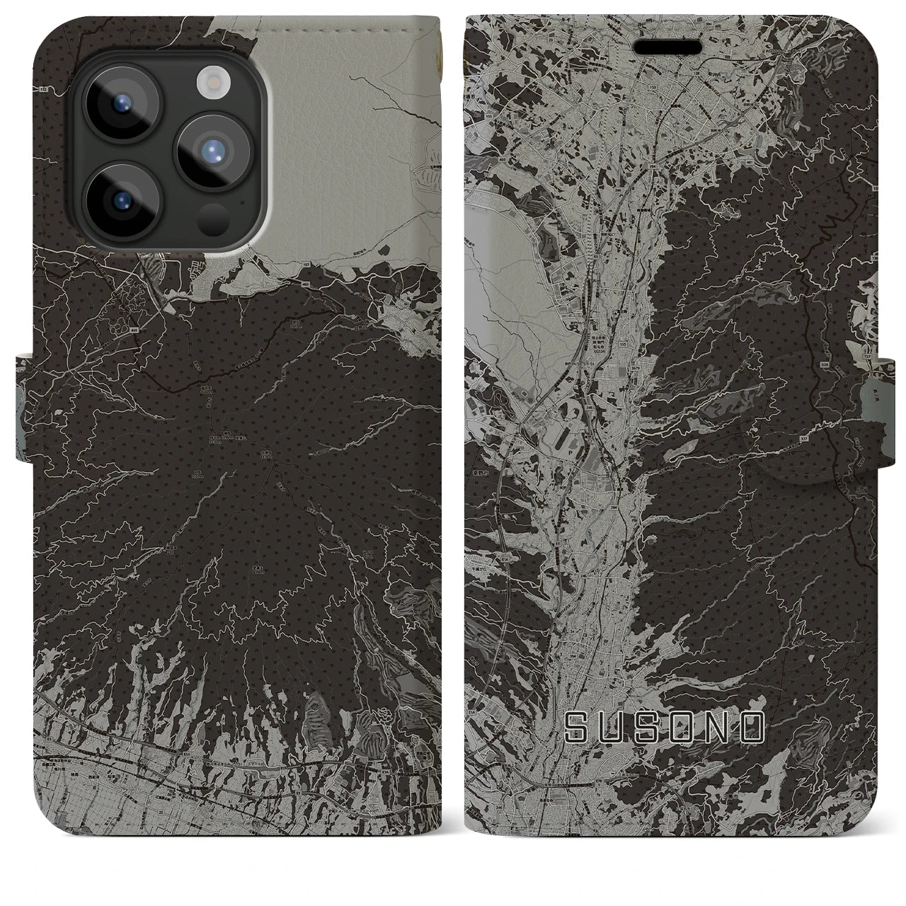 【裾野(静岡県)】地図柄iPhoneケース(手帳タイプ)