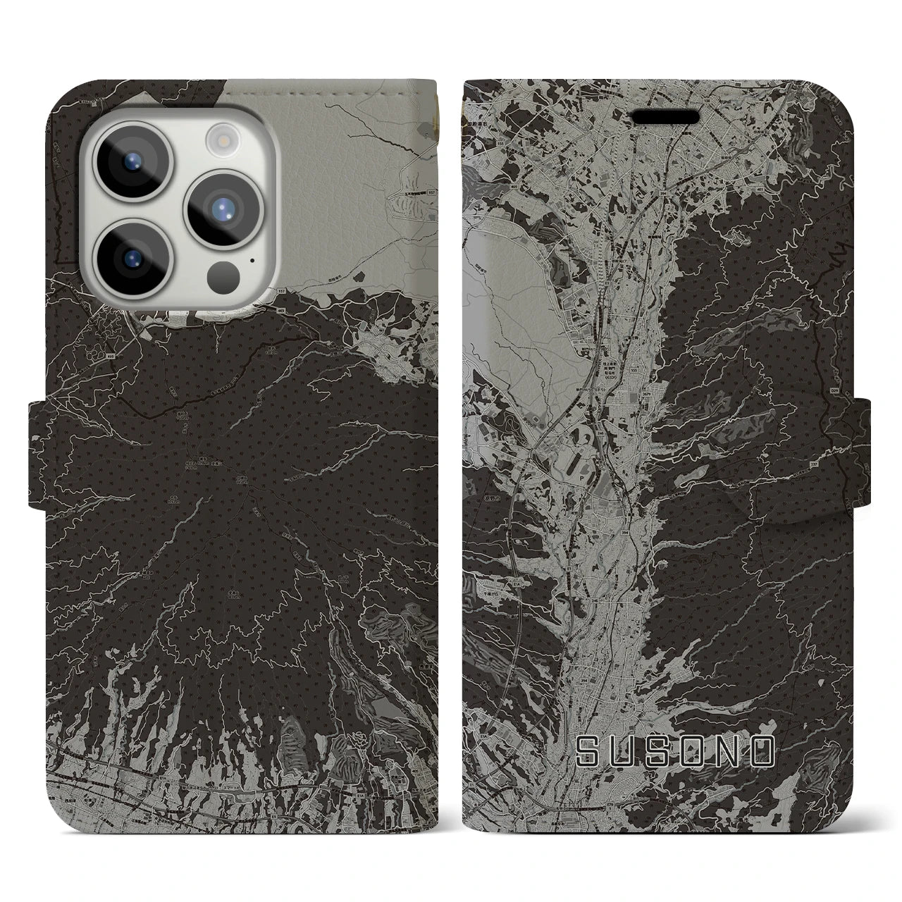 【裾野(静岡県)】地図柄iPhoneケース(手帳タイプ)