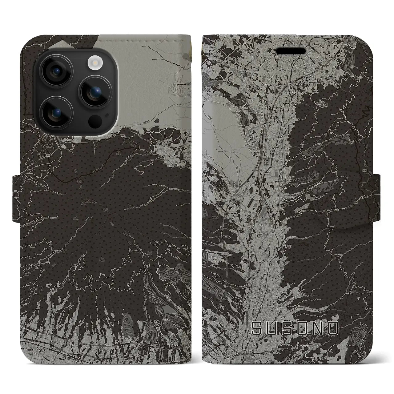 【裾野(静岡県)】地図柄iPhoneケース(手帳タイプ)