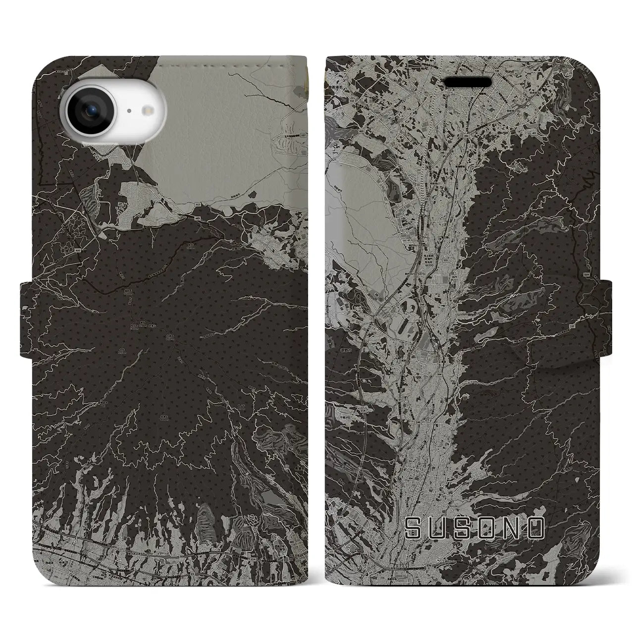 【裾野(静岡県)】地図柄iPhoneケース(手帳タイプ)