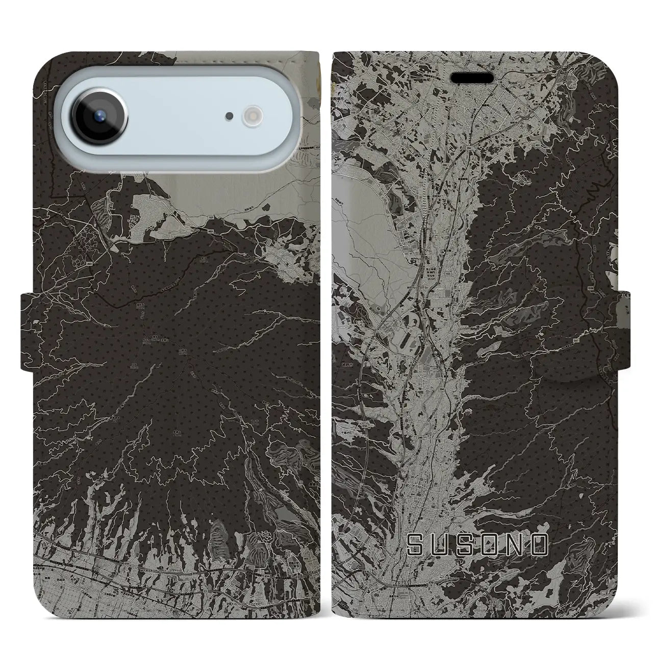 【裾野(静岡県)】地図柄iPhoneケース(手帳タイプ)