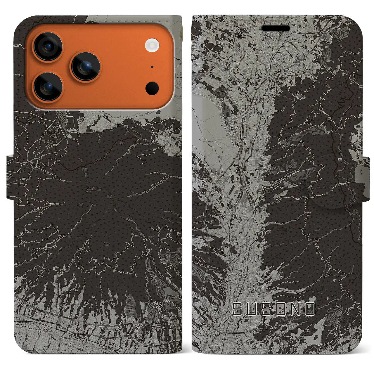 【裾野(静岡県)】地図柄iPhoneケース(手帳タイプ)