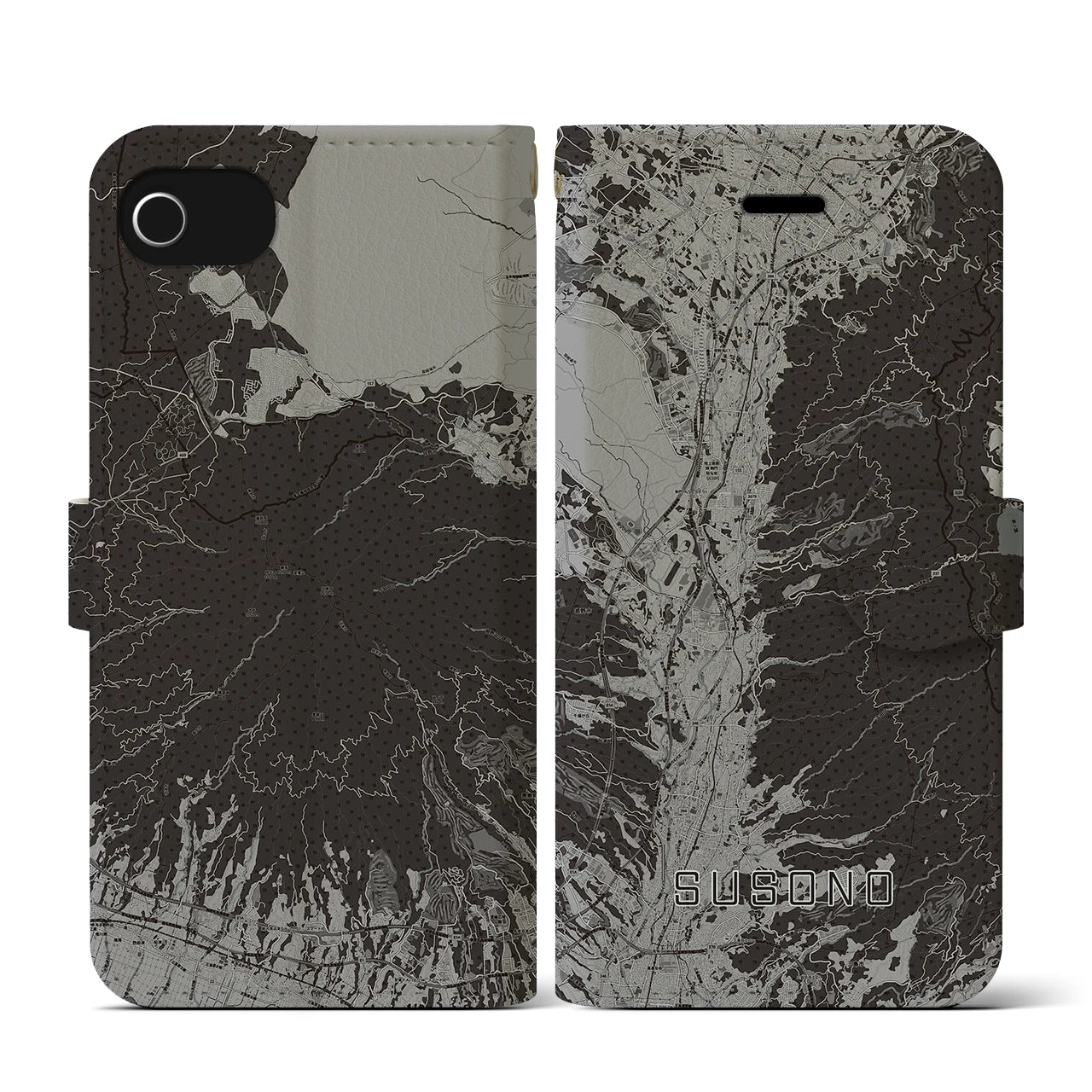 【裾野(静岡県)】地図柄iPhoneケース(手帳タイプ)