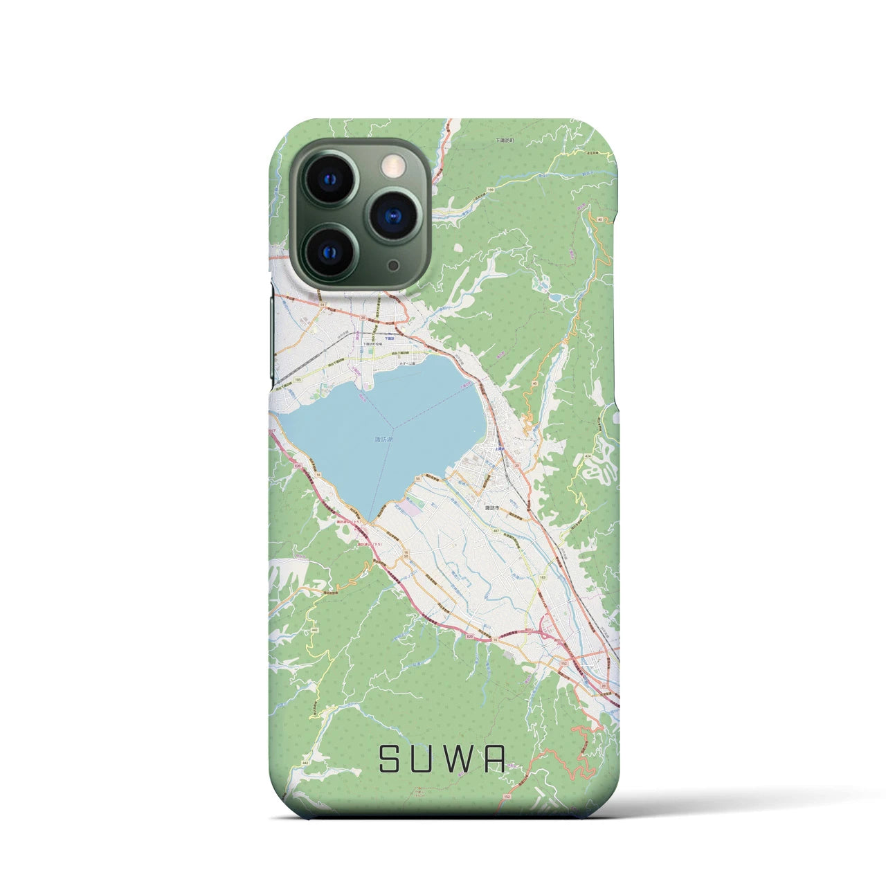 【諏訪(長野県)】地図柄iPhoneケース(バックカバータイプ)