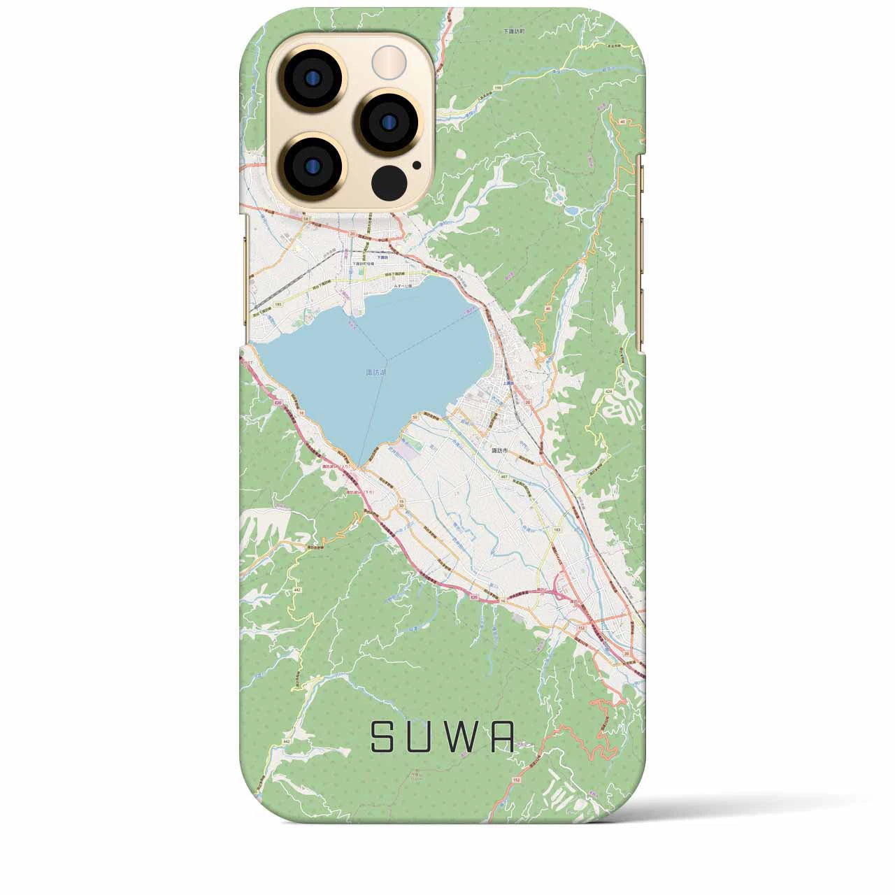 【諏訪(長野県)】地図柄iPhoneケース(バックカバータイプ)