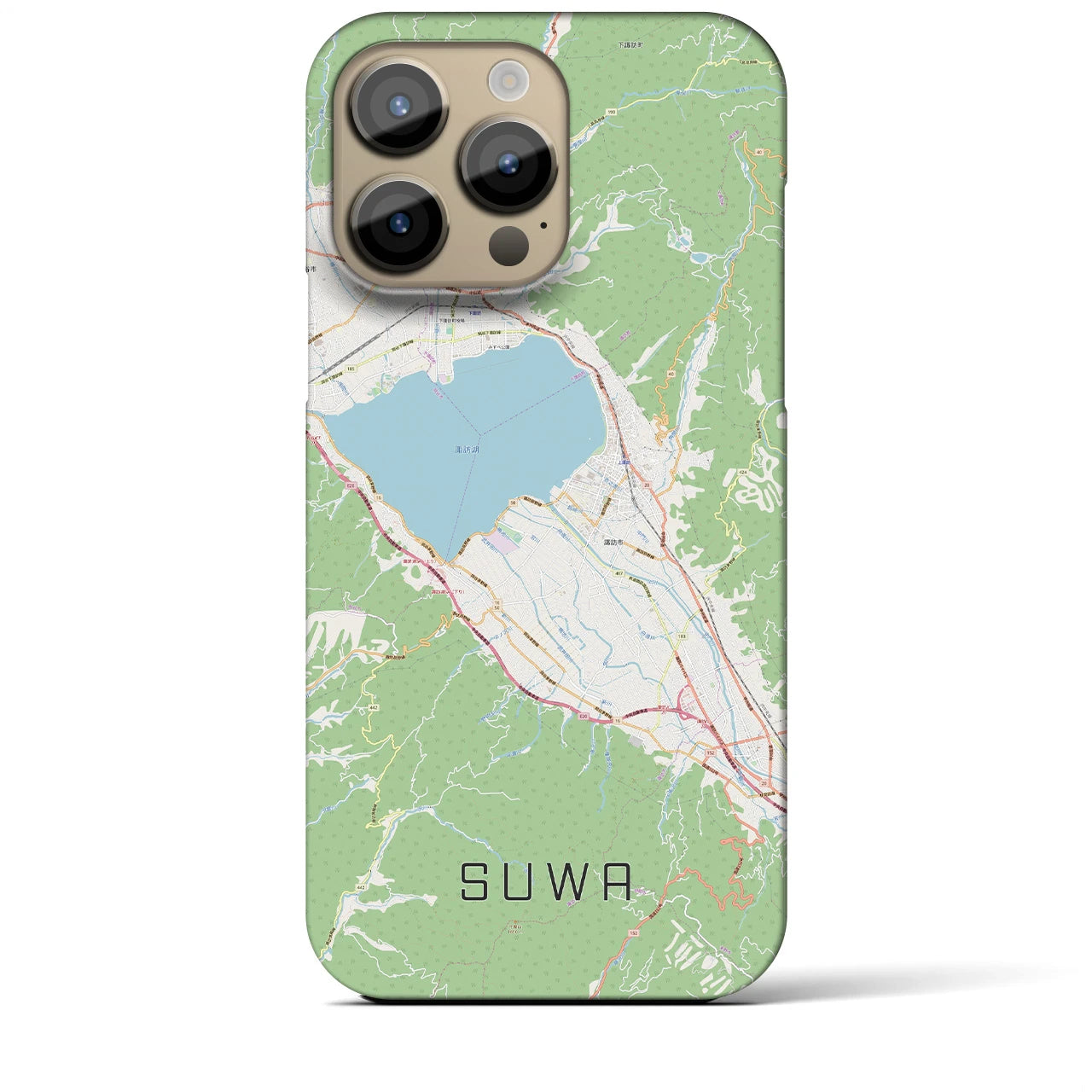 【諏訪(長野県)】地図柄iPhoneケース(バックカバータイプ)