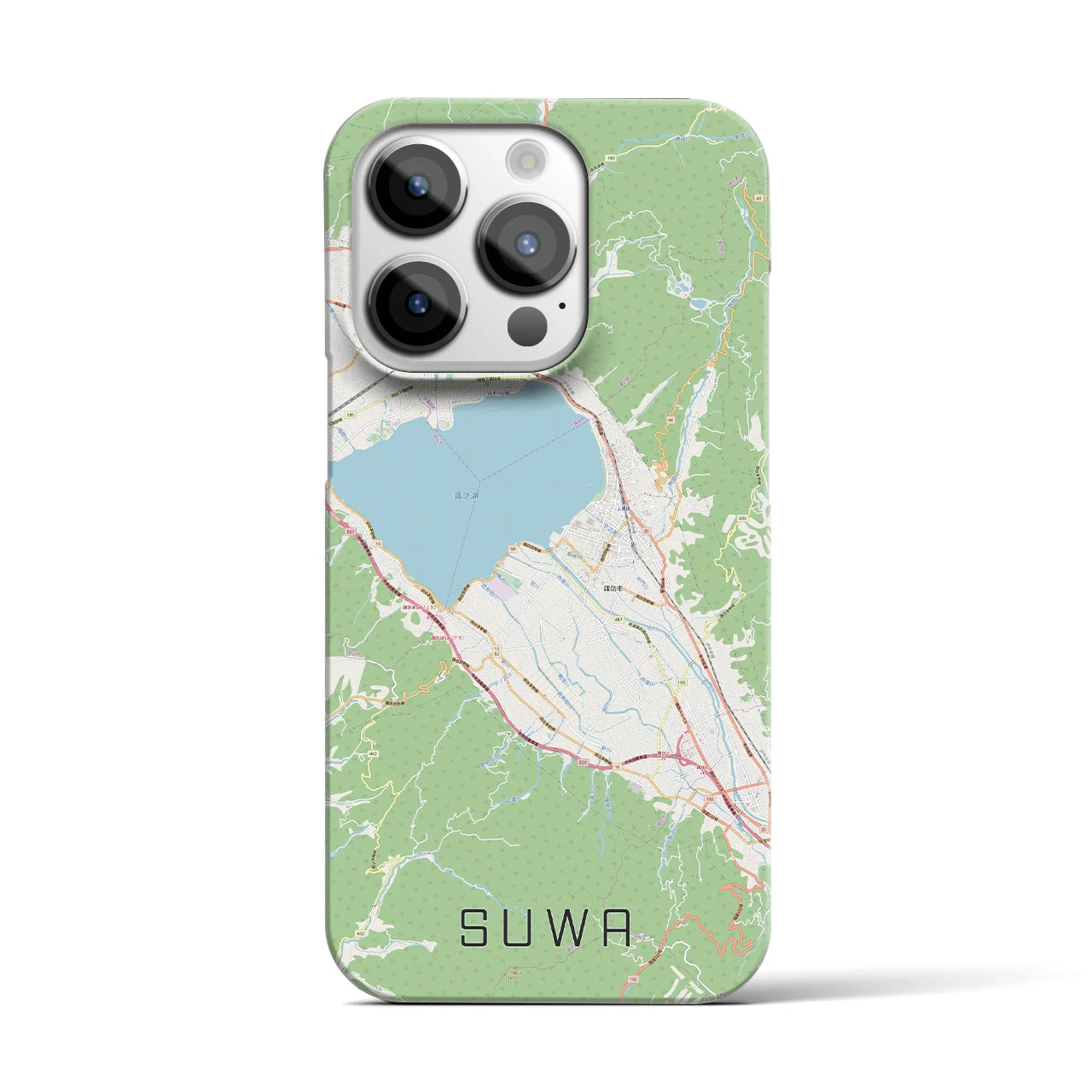 【諏訪(長野県)】地図柄iPhoneケース(バックカバータイプ)
