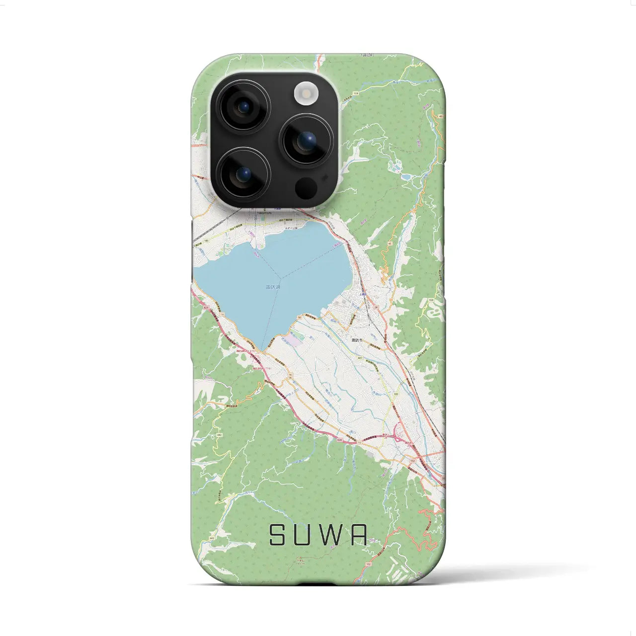 【諏訪(長野県)】地図柄iPhoneケース(バックカバータイプ)