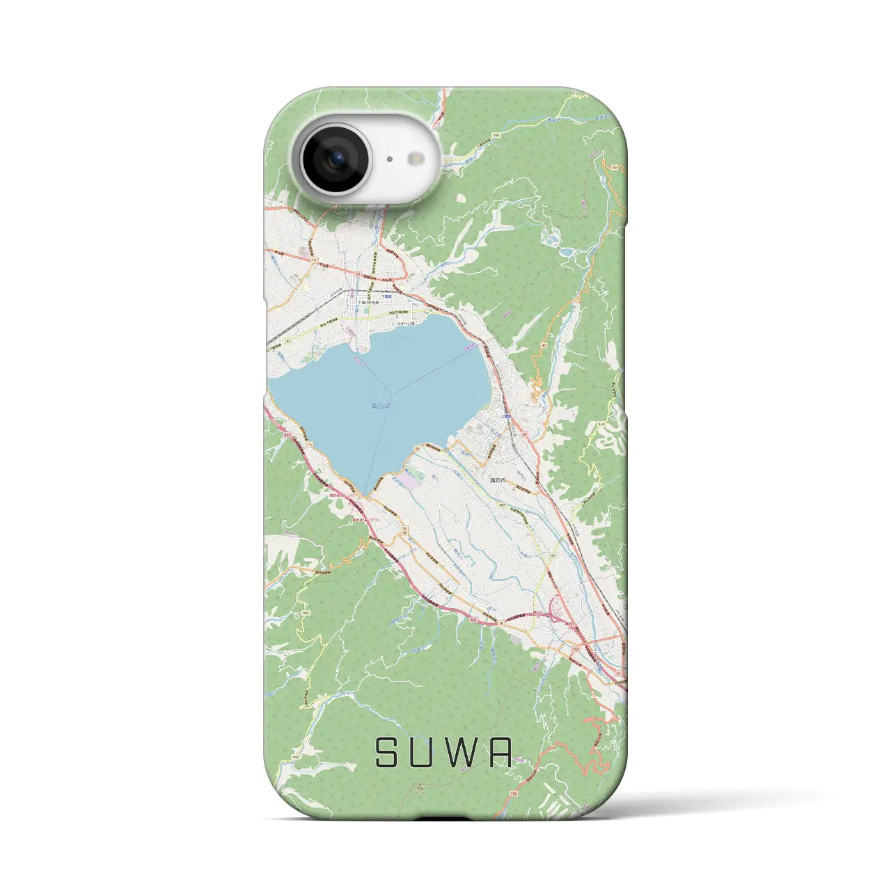 【諏訪(長野県)】地図柄iPhoneケース(バックカバータイプ)