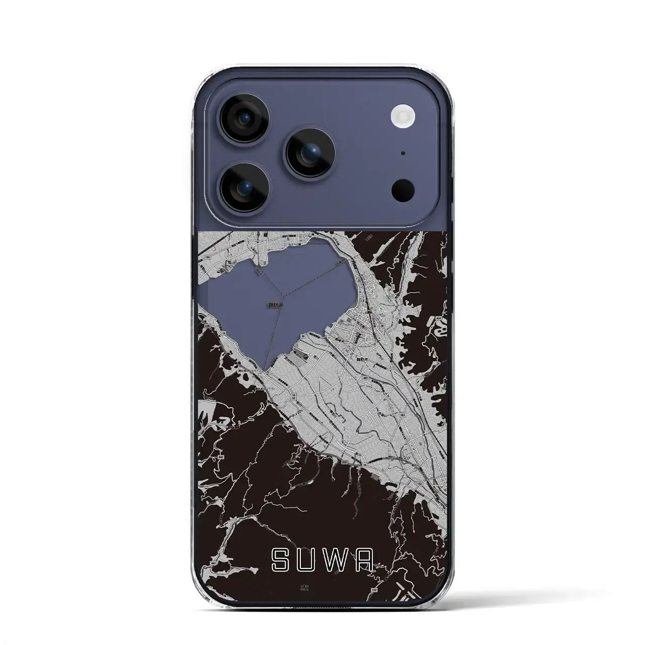 【諏訪(長野県)】地図柄iPhoneケース(クリアタイプ)