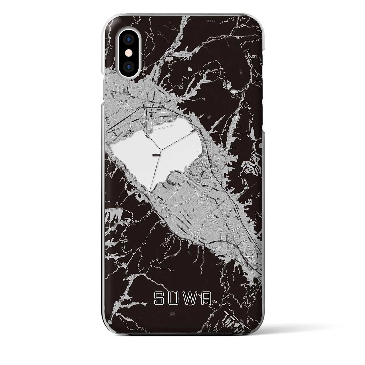【諏訪(長野県)】地図柄iPhoneケース(クリアタイプ)