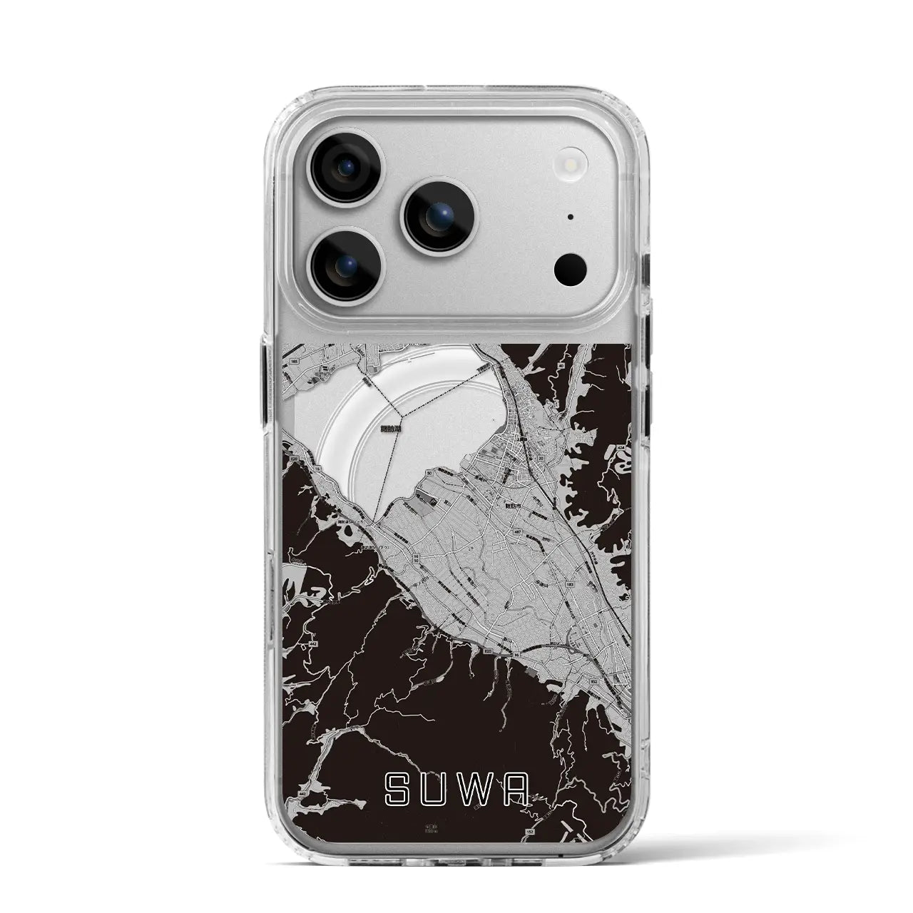 【諏訪(長野県)】地図柄iPhoneケース(MagSafeタイプ)