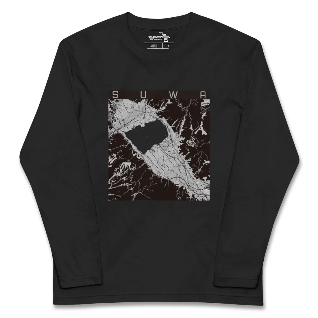 【諏訪(長野県)】地図柄ロングスリーブTシャツ