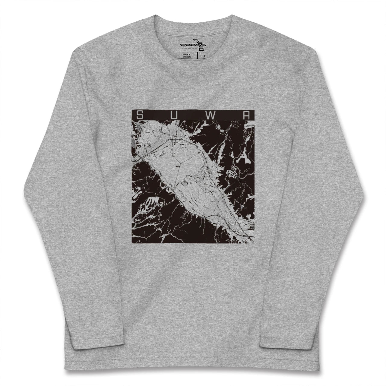 【諏訪(長野県)】地図柄ロングスリーブTシャツ