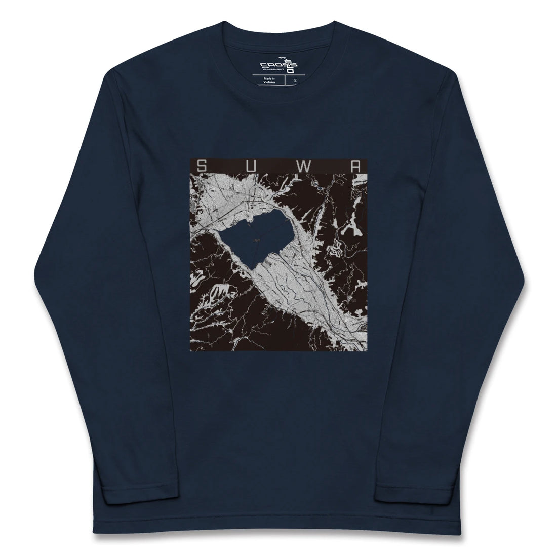 【諏訪(長野県)】地図柄ロングスリーブTシャツ