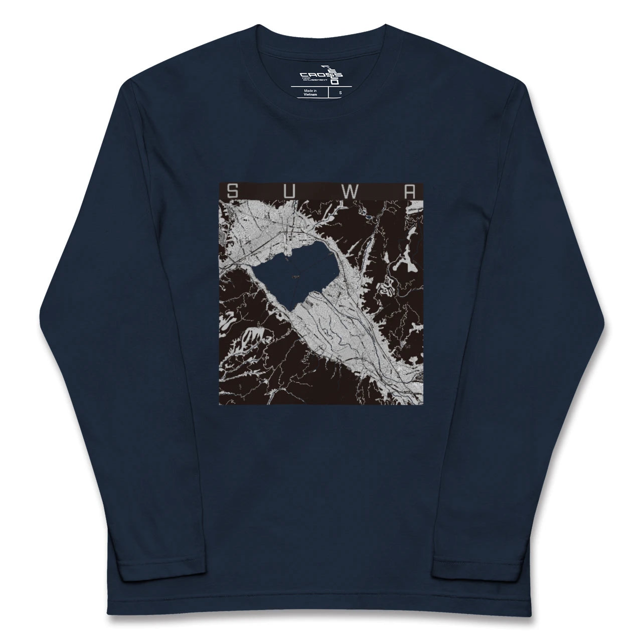 【諏訪(長野県)】地図柄ロングスリーブTシャツ