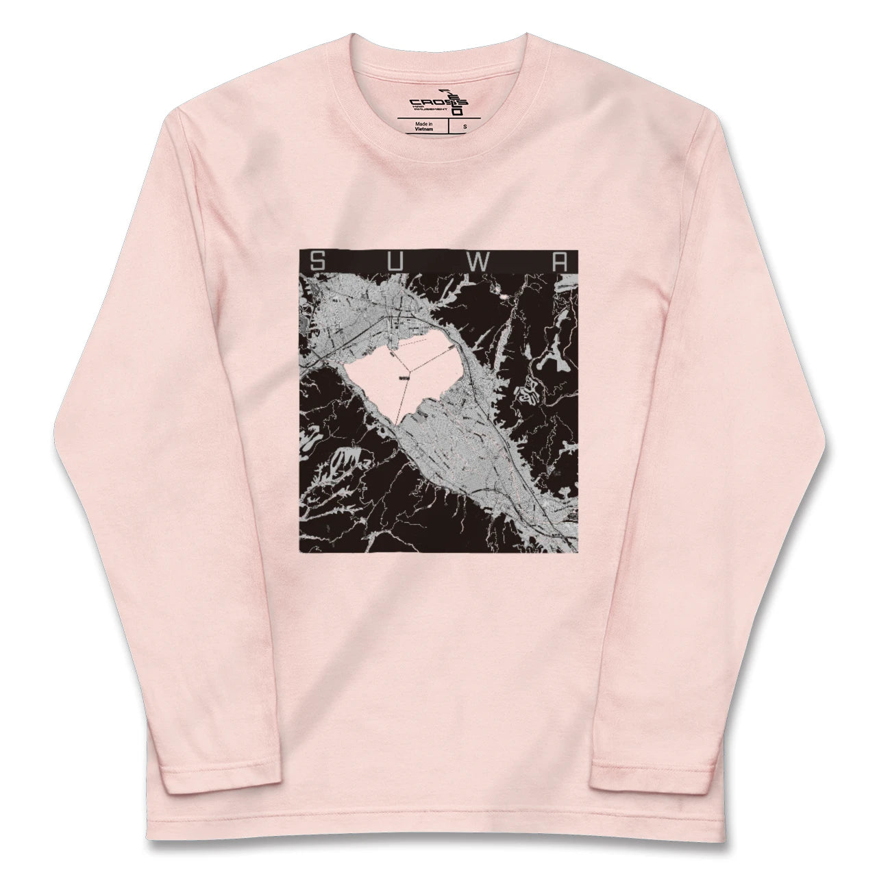 【諏訪(長野県)】地図柄ロングスリーブTシャツ