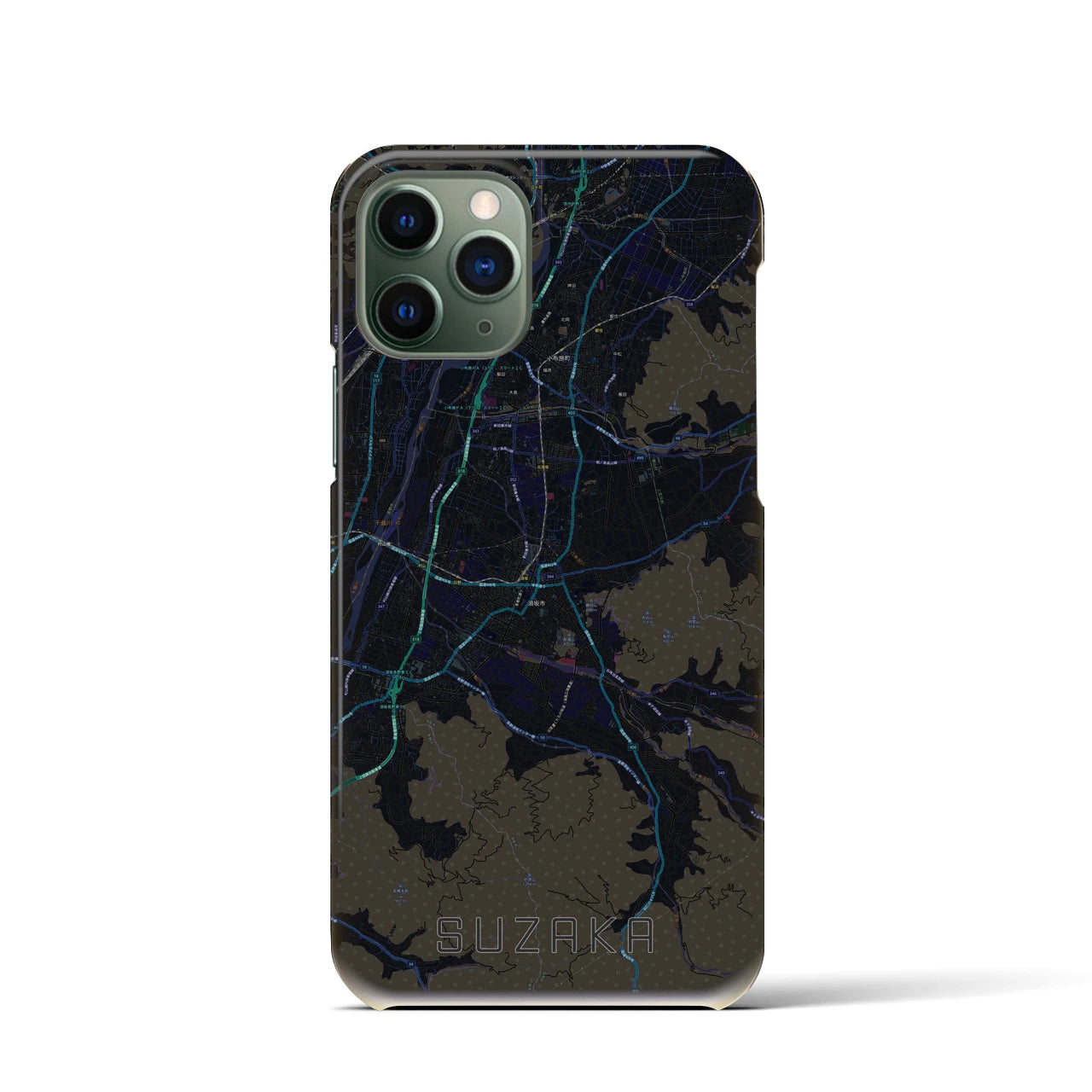 【須坂(長野県)】地図柄iPhoneケース(バックカバータイプ)
