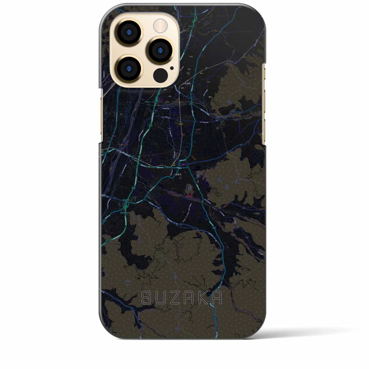 【須坂(長野県)】地図柄iPhoneケース(バックカバータイプ)