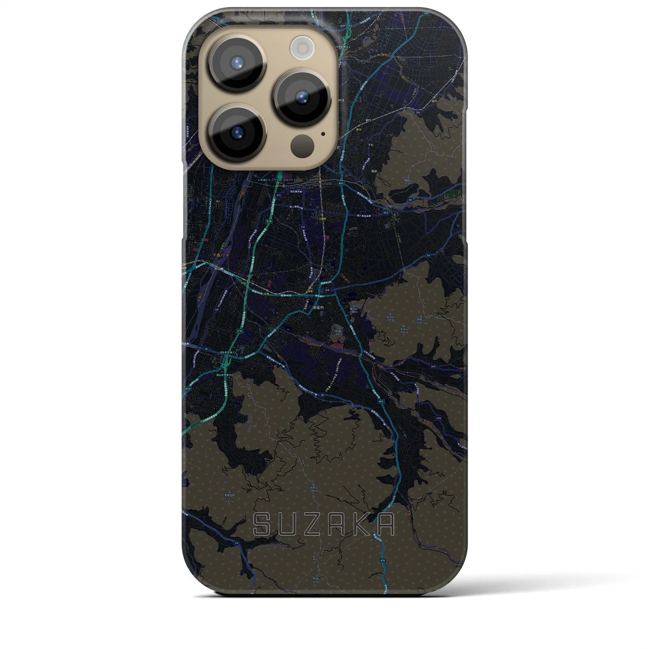 【須坂(長野県)】地図柄iPhoneケース(バックカバータイプ)