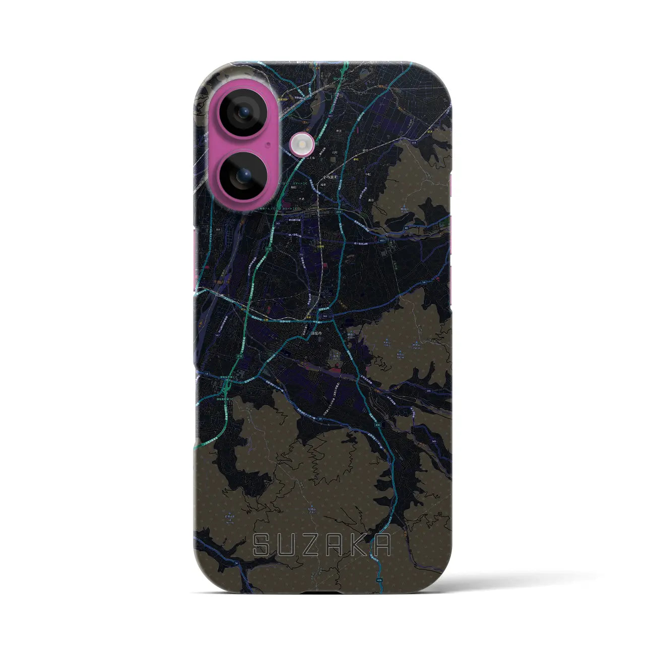 【須坂(長野県)】地図柄iPhoneケース(バックカバータイプ)