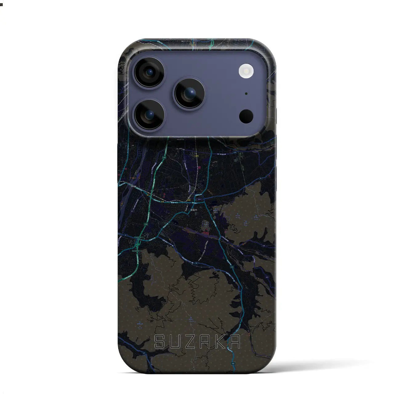 【須坂(長野県)】地図柄iPhoneケース(バックカバータイプ)