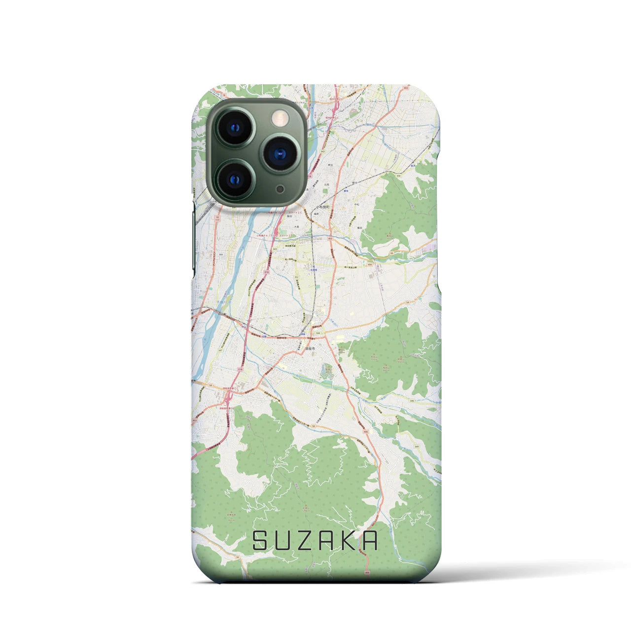 【須坂(長野県)】地図柄iPhoneケース(バックカバータイプ)