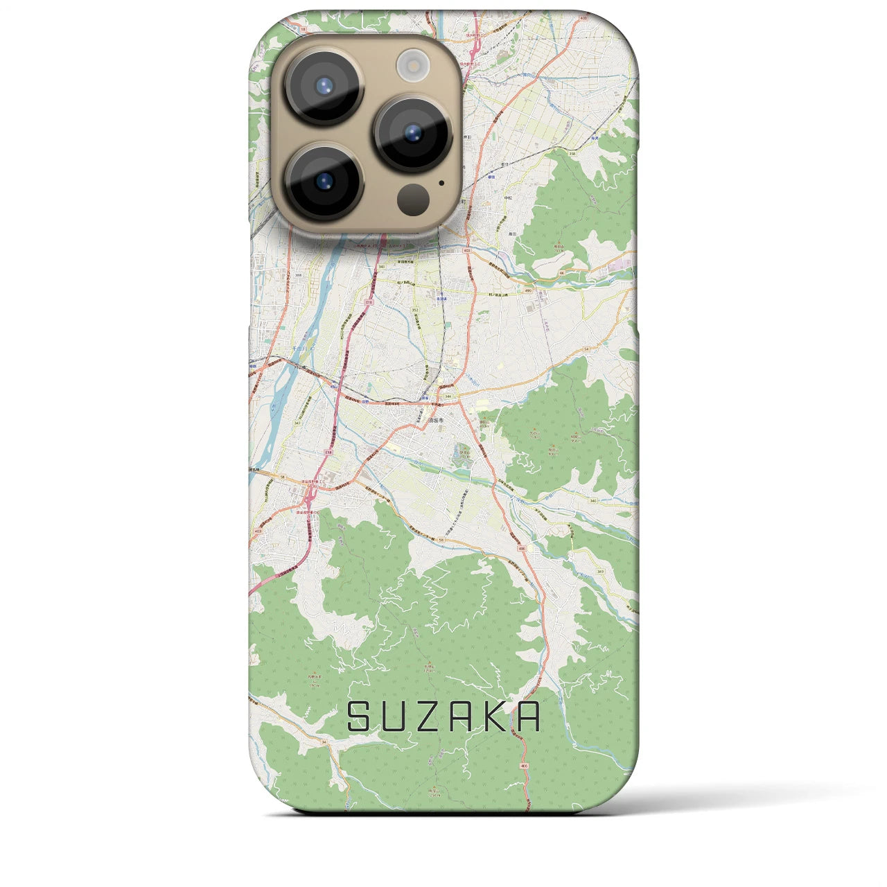 【須坂(長野県)】地図柄iPhoneケース(バックカバータイプ)