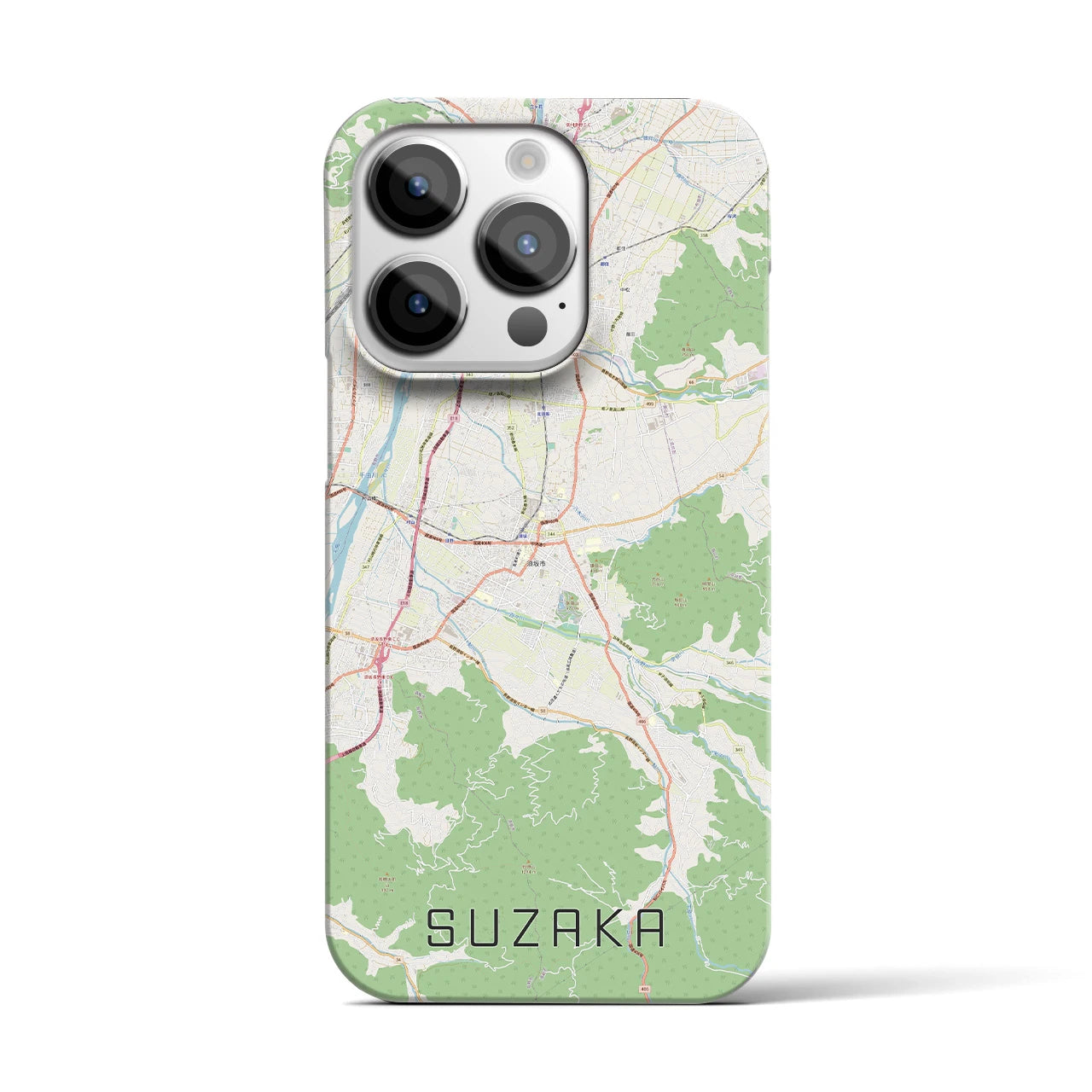【須坂(長野県)】地図柄iPhoneケース(バックカバータイプ)