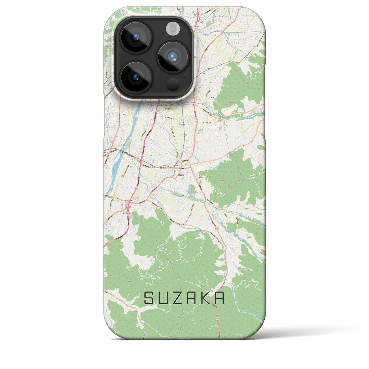 【須坂(長野県)】地図柄iPhoneケース(バックカバータイプ)