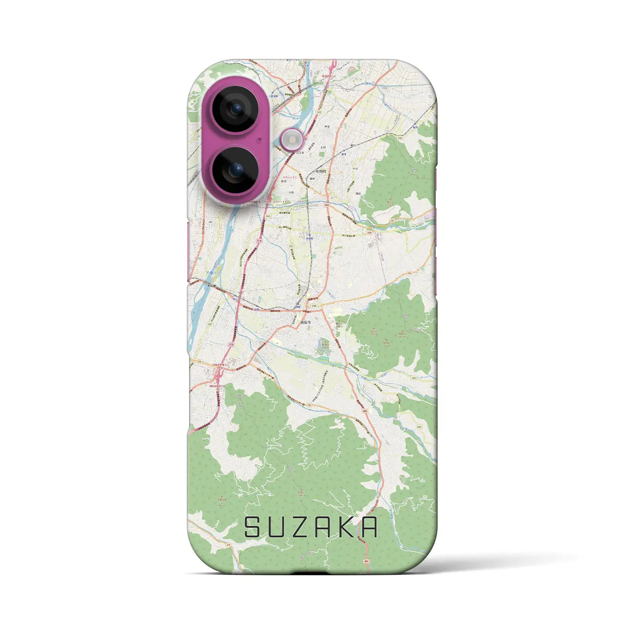 【須坂(長野県)】地図柄iPhoneケース(バックカバータイプ)