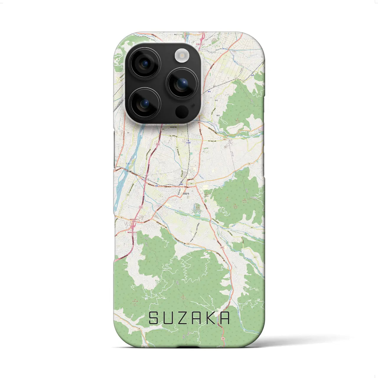 【須坂(長野県)】地図柄iPhoneケース(バックカバータイプ)