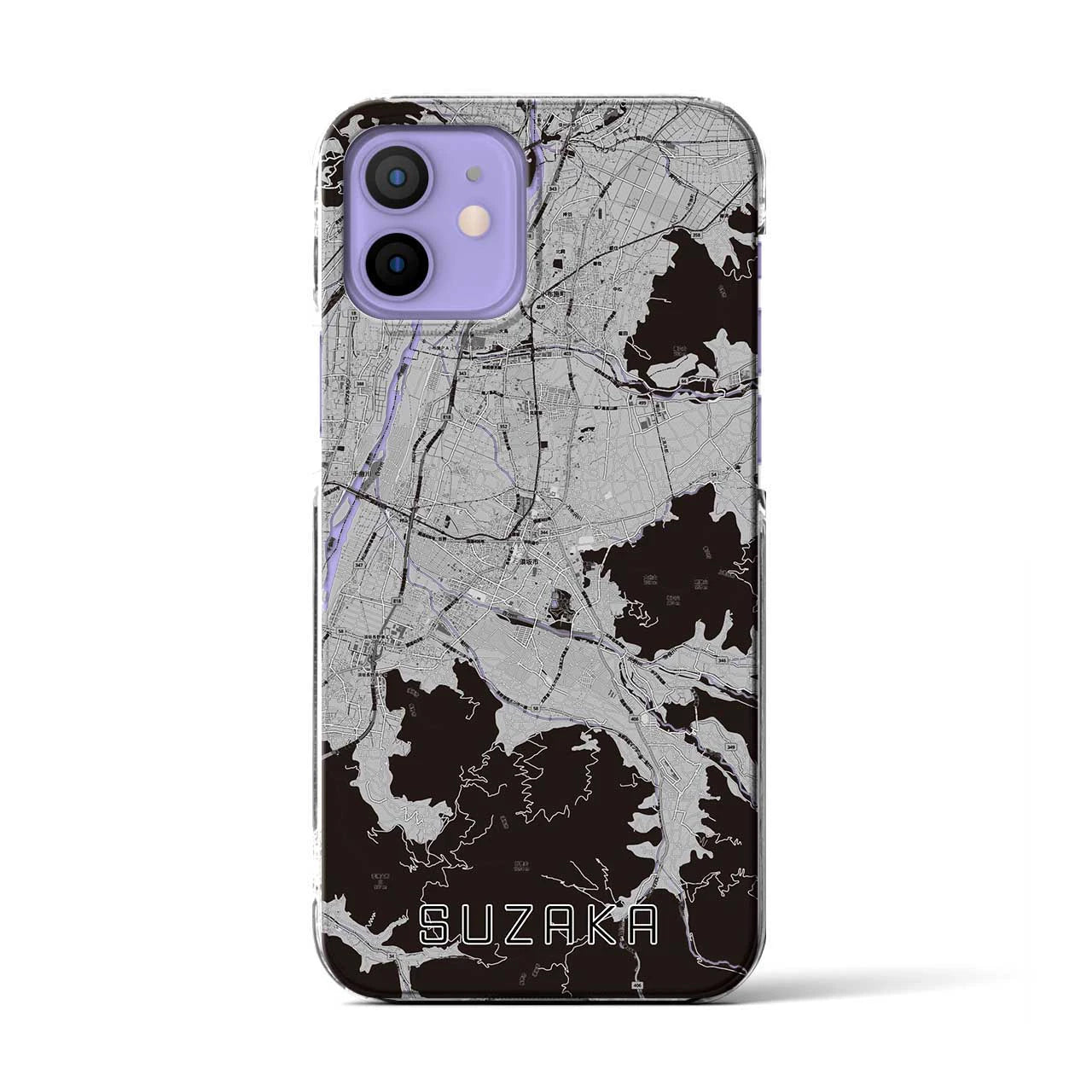 【須坂(長野県)】地図柄iPhoneケース(クリアタイプ)