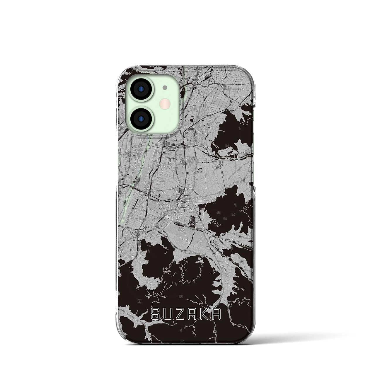 【須坂(長野県)】地図柄iPhoneケース(クリアタイプ)