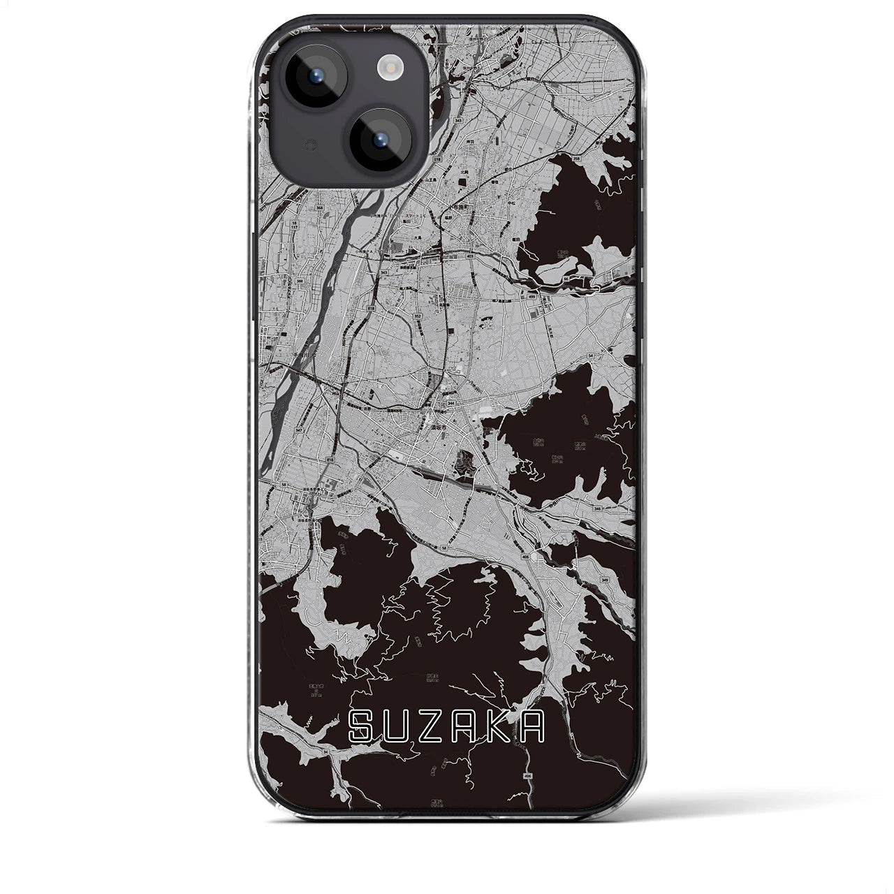 【須坂(長野県)】地図柄iPhoneケース(クリアタイプ)