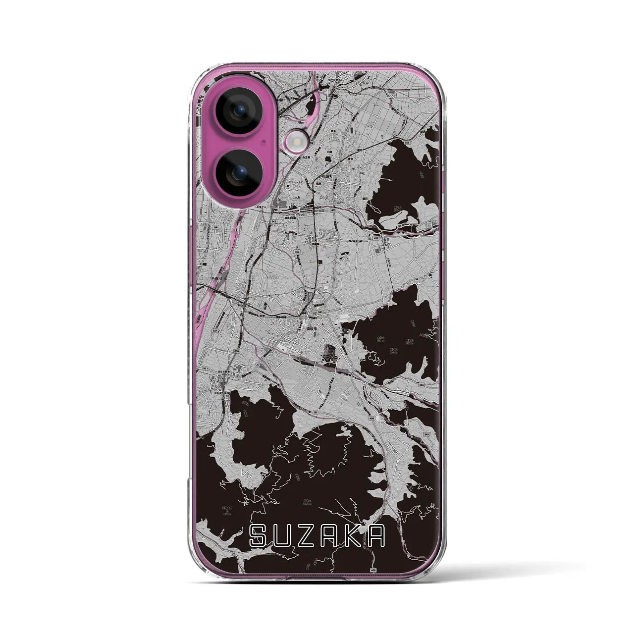 【須坂(長野県)】地図柄iPhoneケース(クリアタイプ)