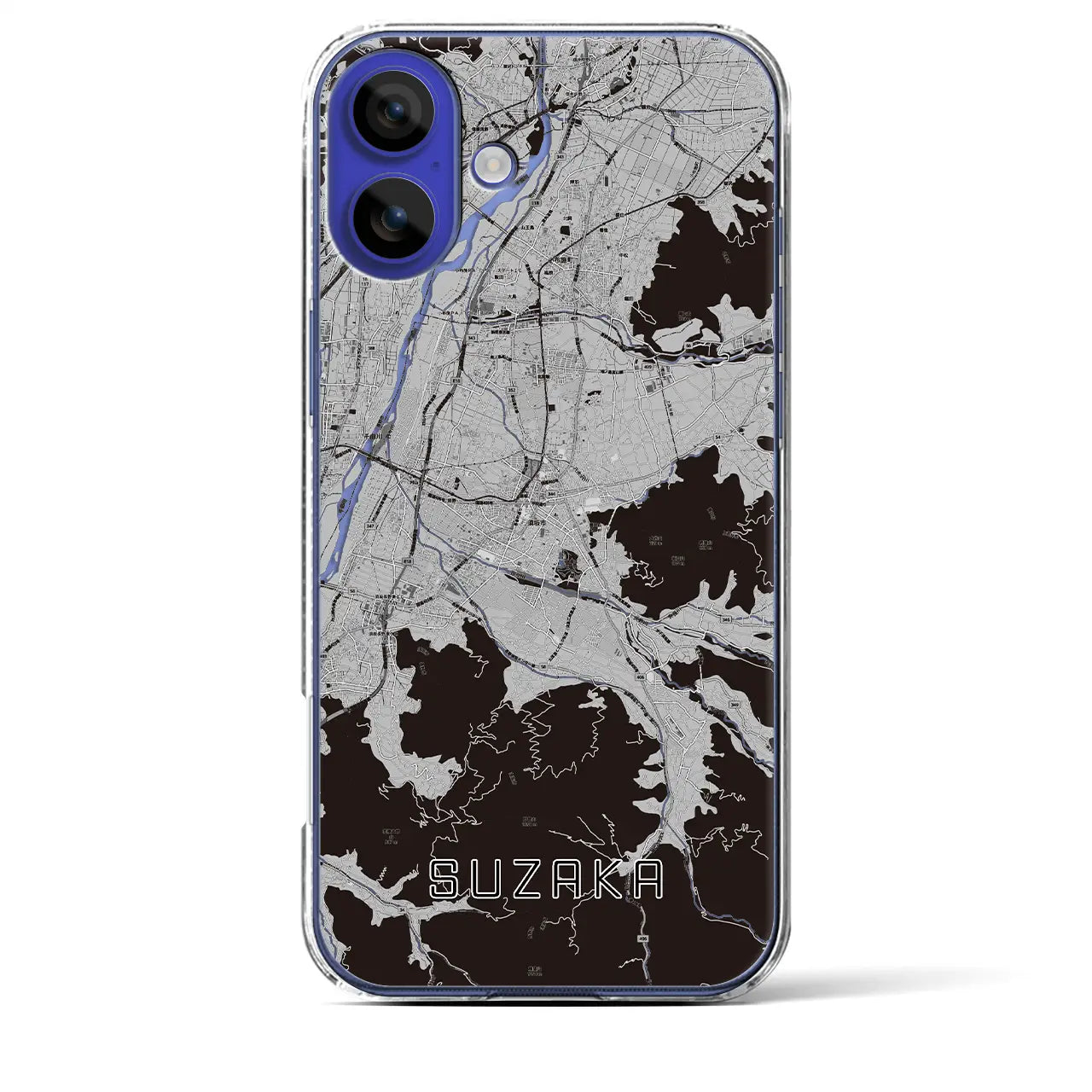 【須坂(長野県)】地図柄iPhoneケース(クリアタイプ)