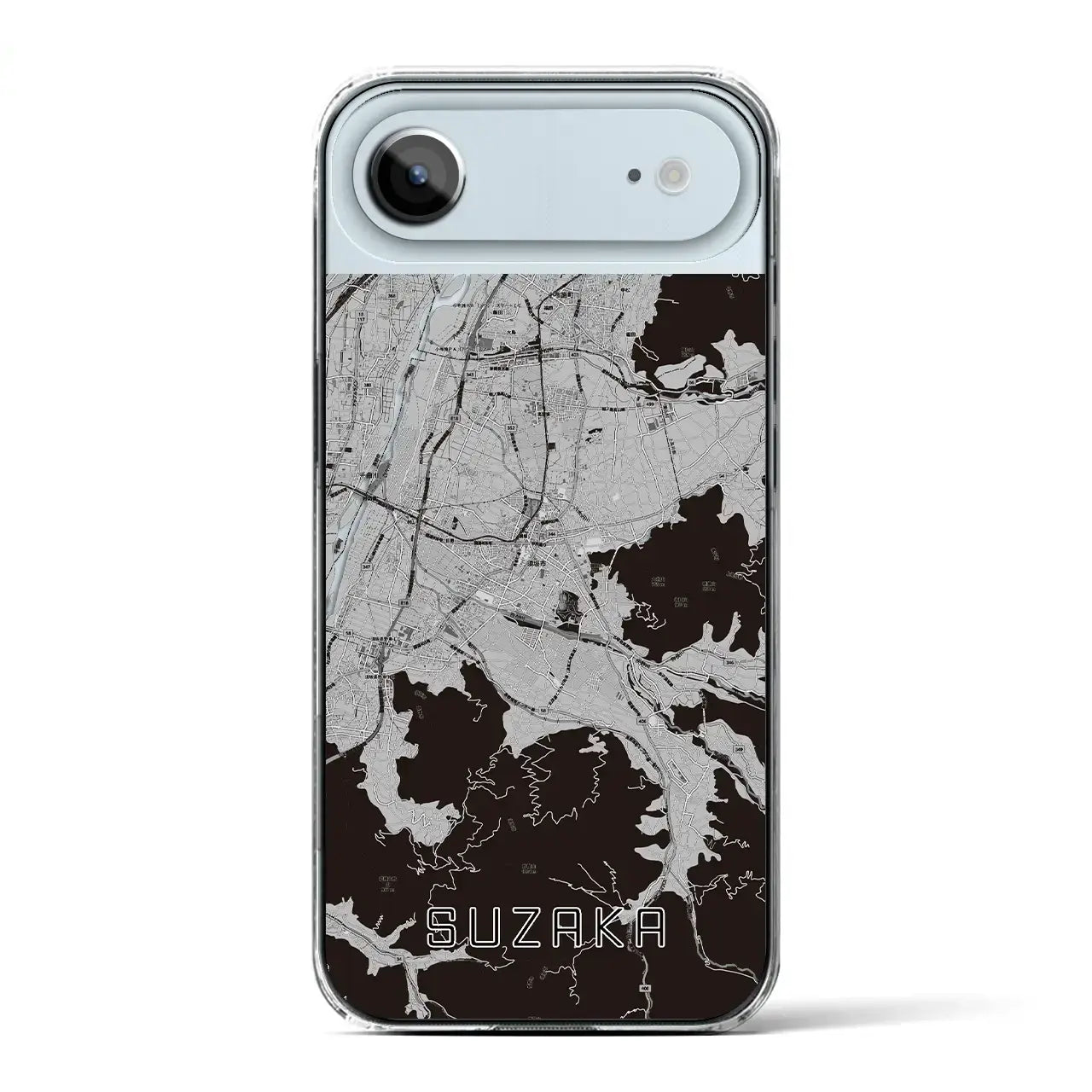 【須坂(長野県)】地図柄iPhoneケース(クリアタイプ)