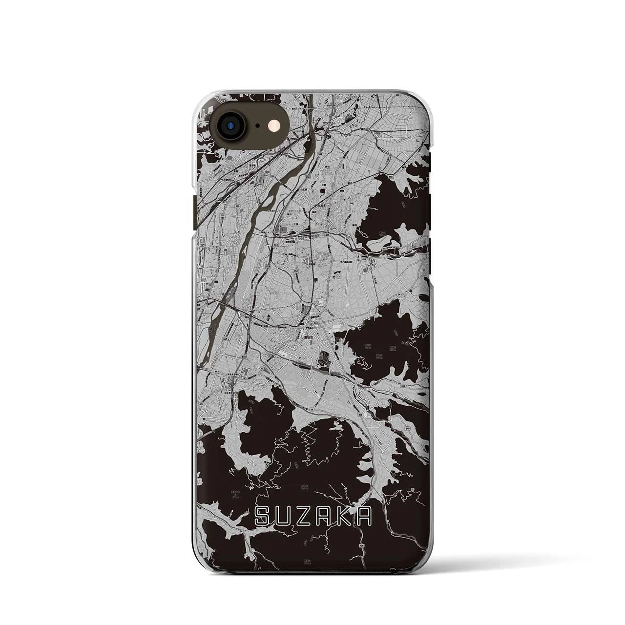 【須坂(長野県)】地図柄iPhoneケース(クリアタイプ)