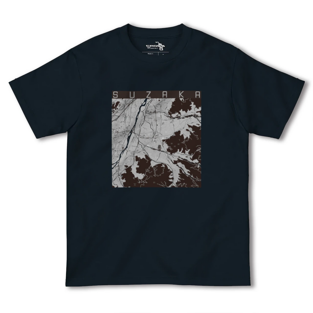 【須坂(長野県)】地図柄ヘビーウェイトTシャツ