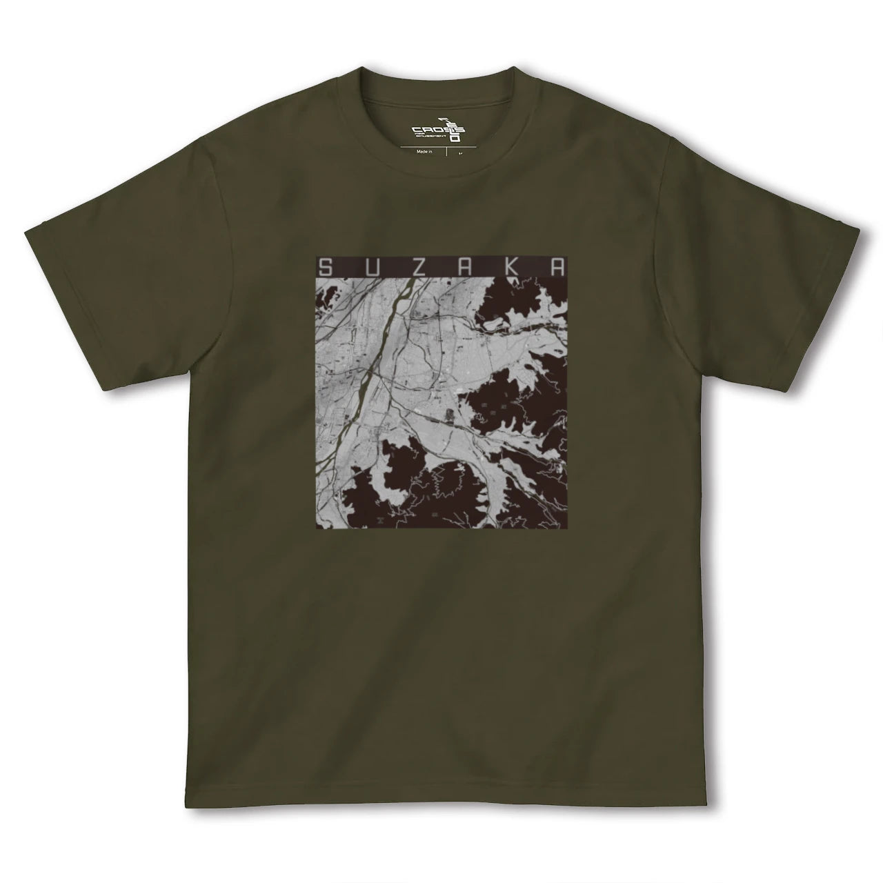 【須坂(長野県)】地図柄ヘビーウェイトTシャツ