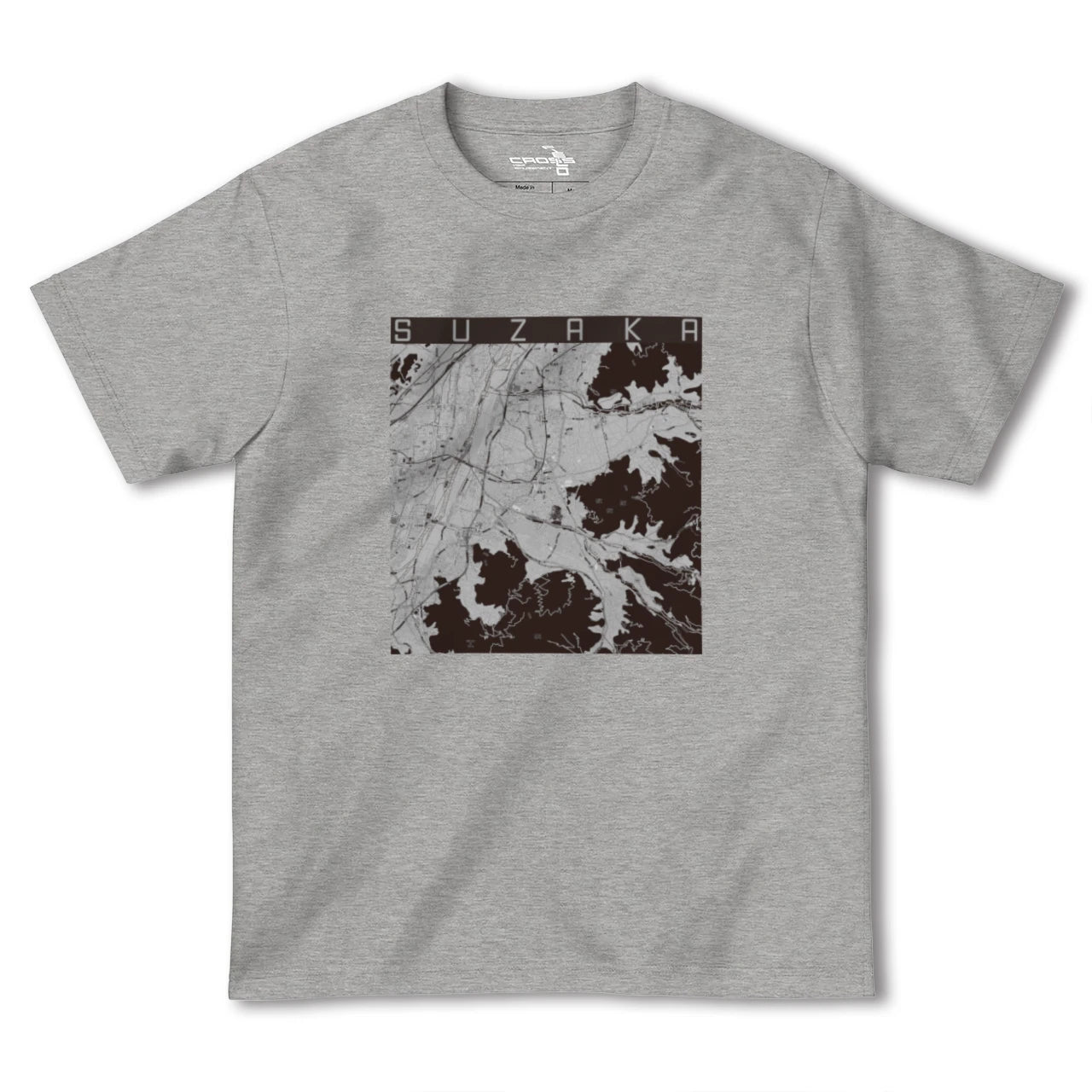 【須坂(長野県)】地図柄ヘビーウェイトTシャツ