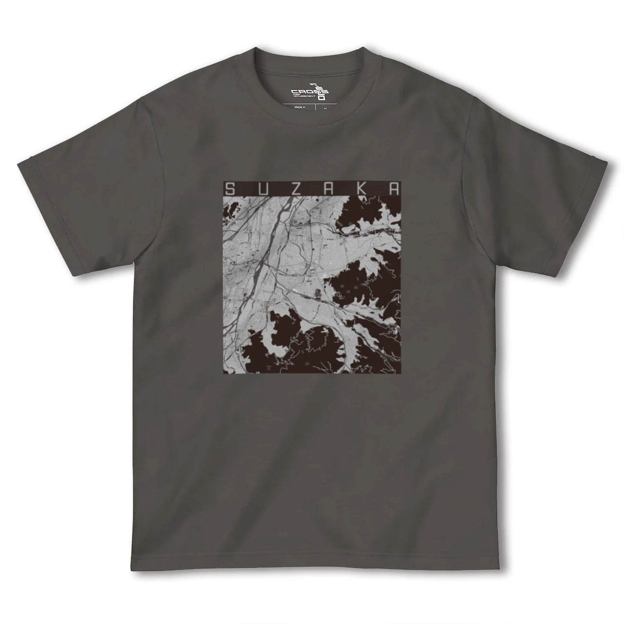 【須坂(長野県)】地図柄ヘビーウェイトTシャツ