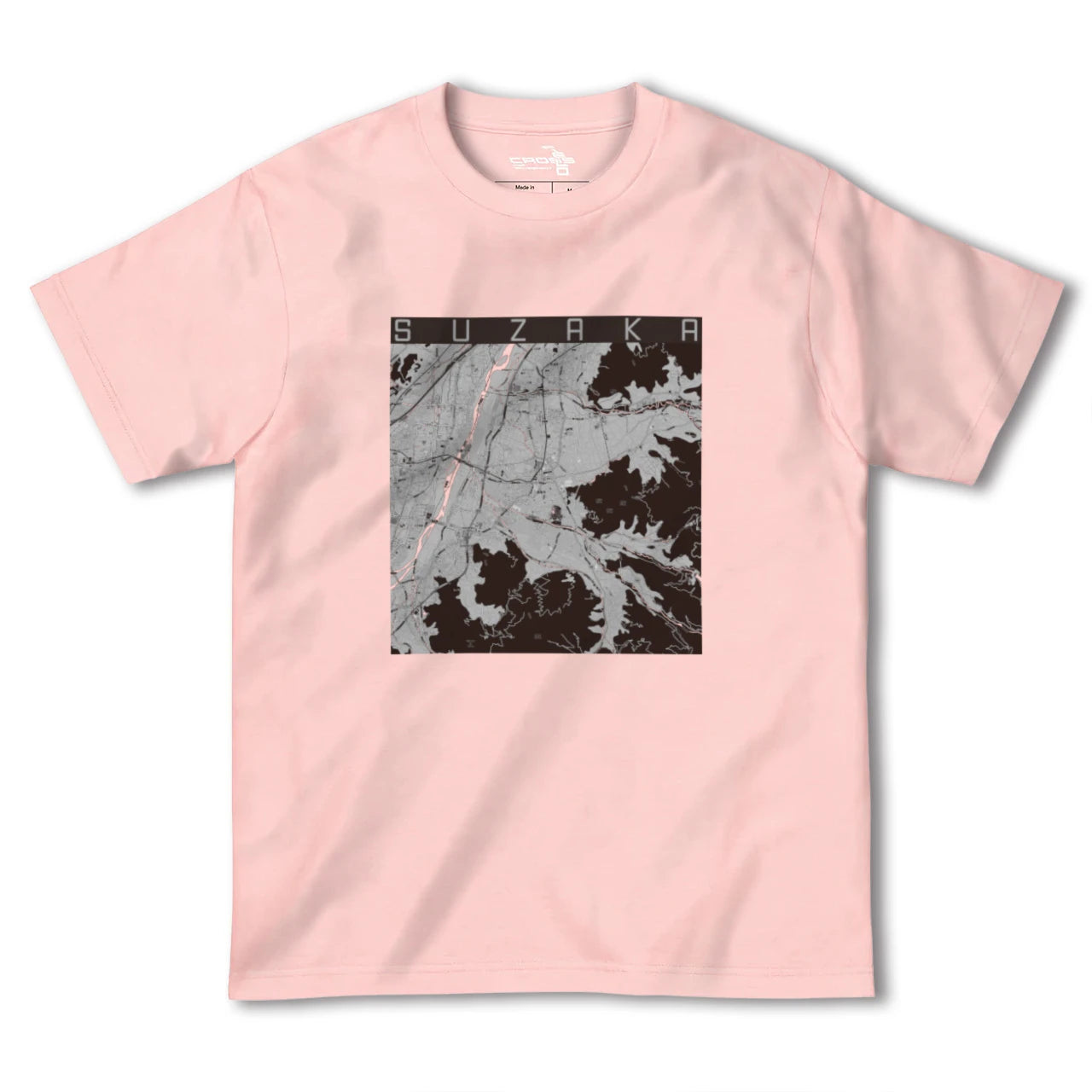 【須坂(長野県)】地図柄ヘビーウェイトTシャツ