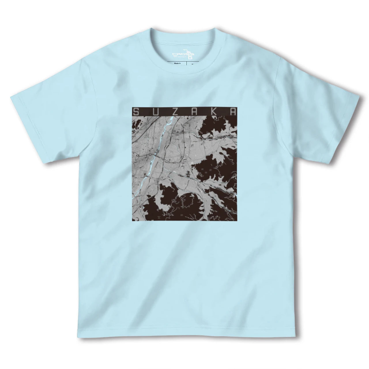 【須坂(長野県)】地図柄ヘビーウェイトTシャツ