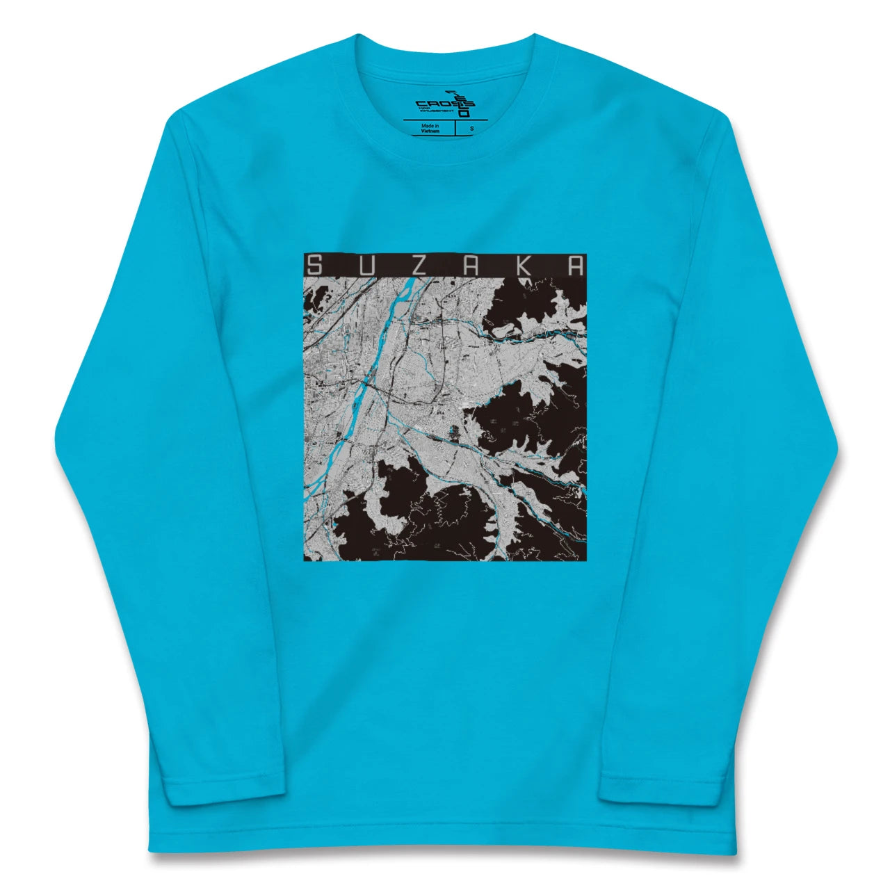 【須坂(長野県)】地図柄ロングスリーブTシャツ