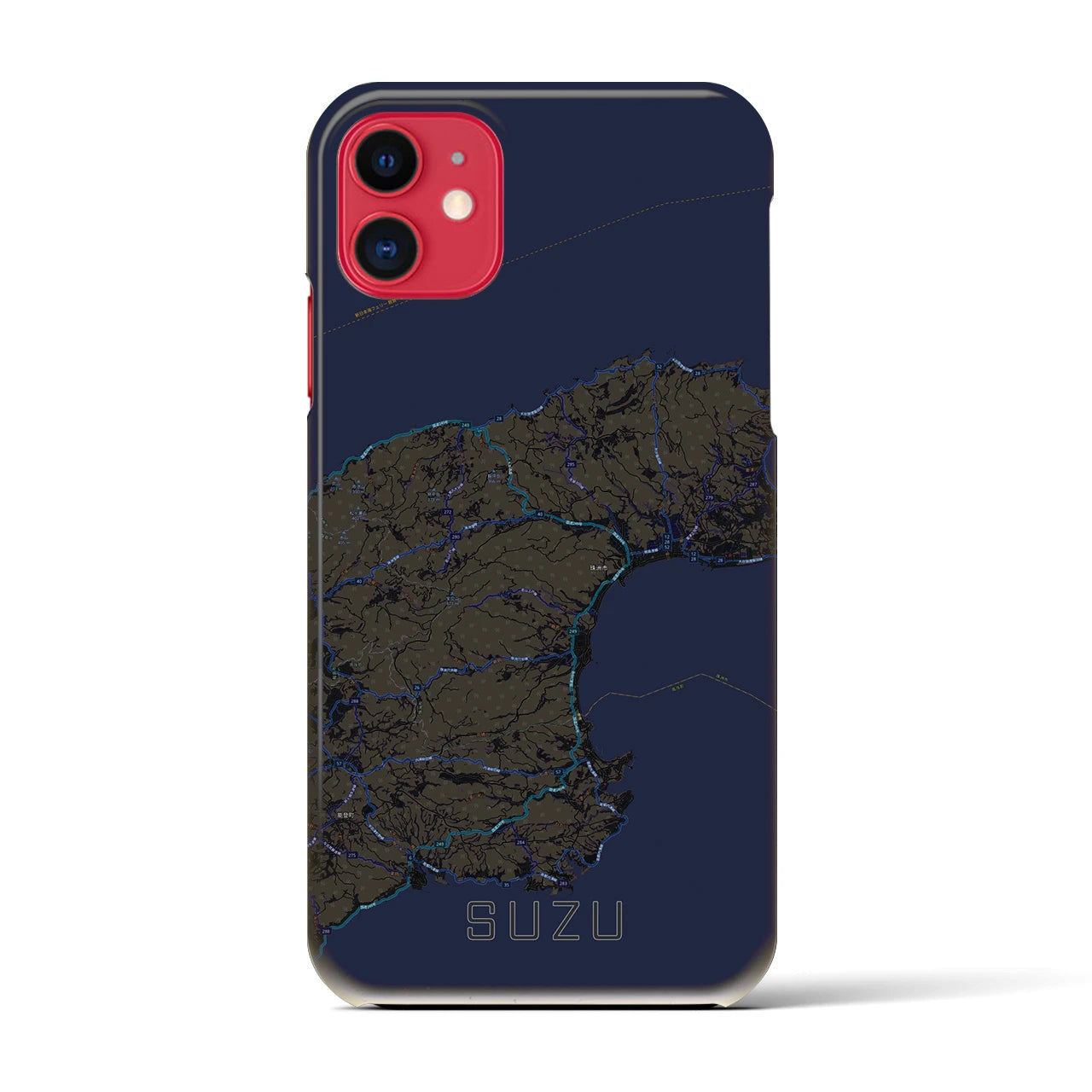 【珠洲(石川県)】地図柄iPhoneケース(バックカバータイプ)